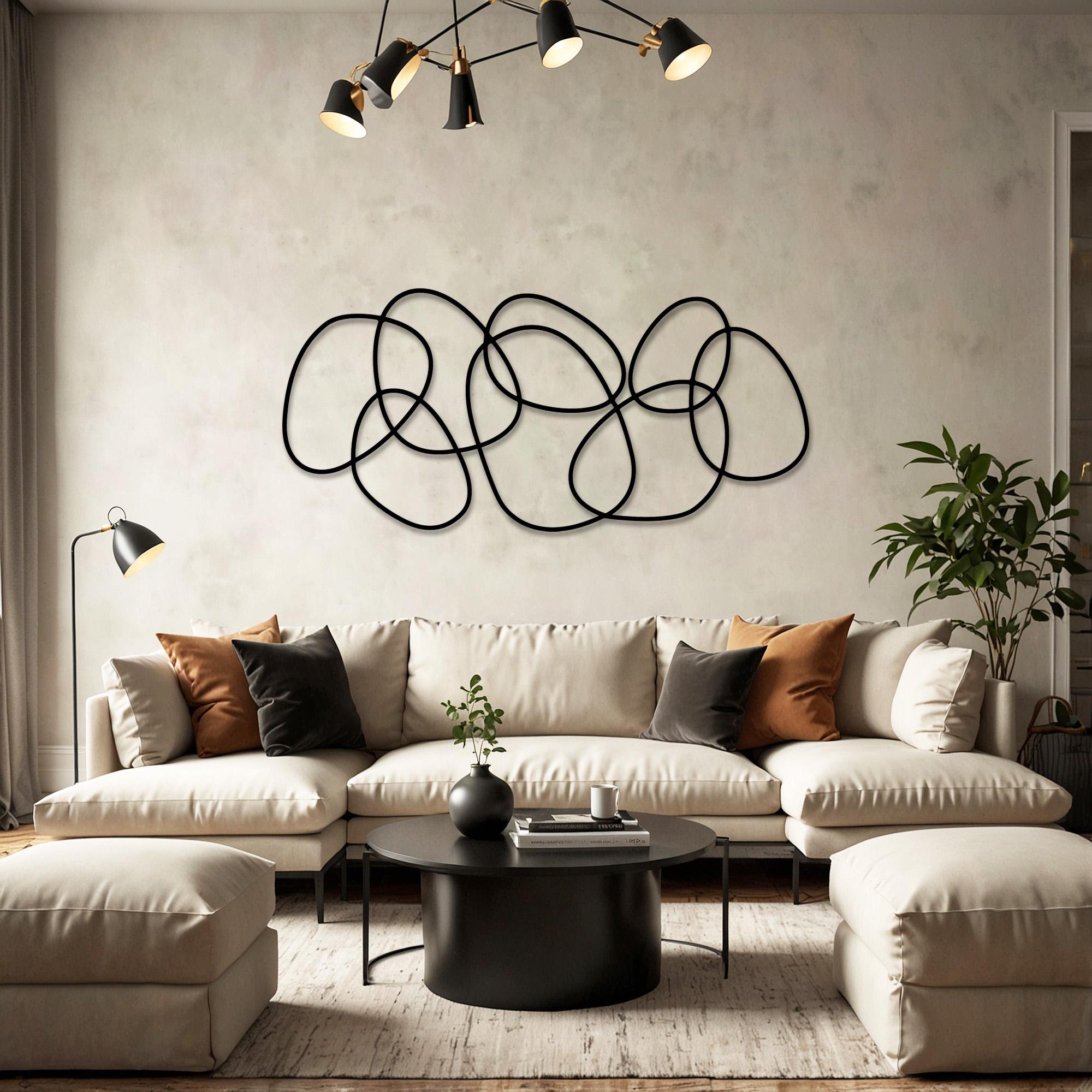 Abstract Metal Circle Wall Art, Modern Home Decor - Etsy