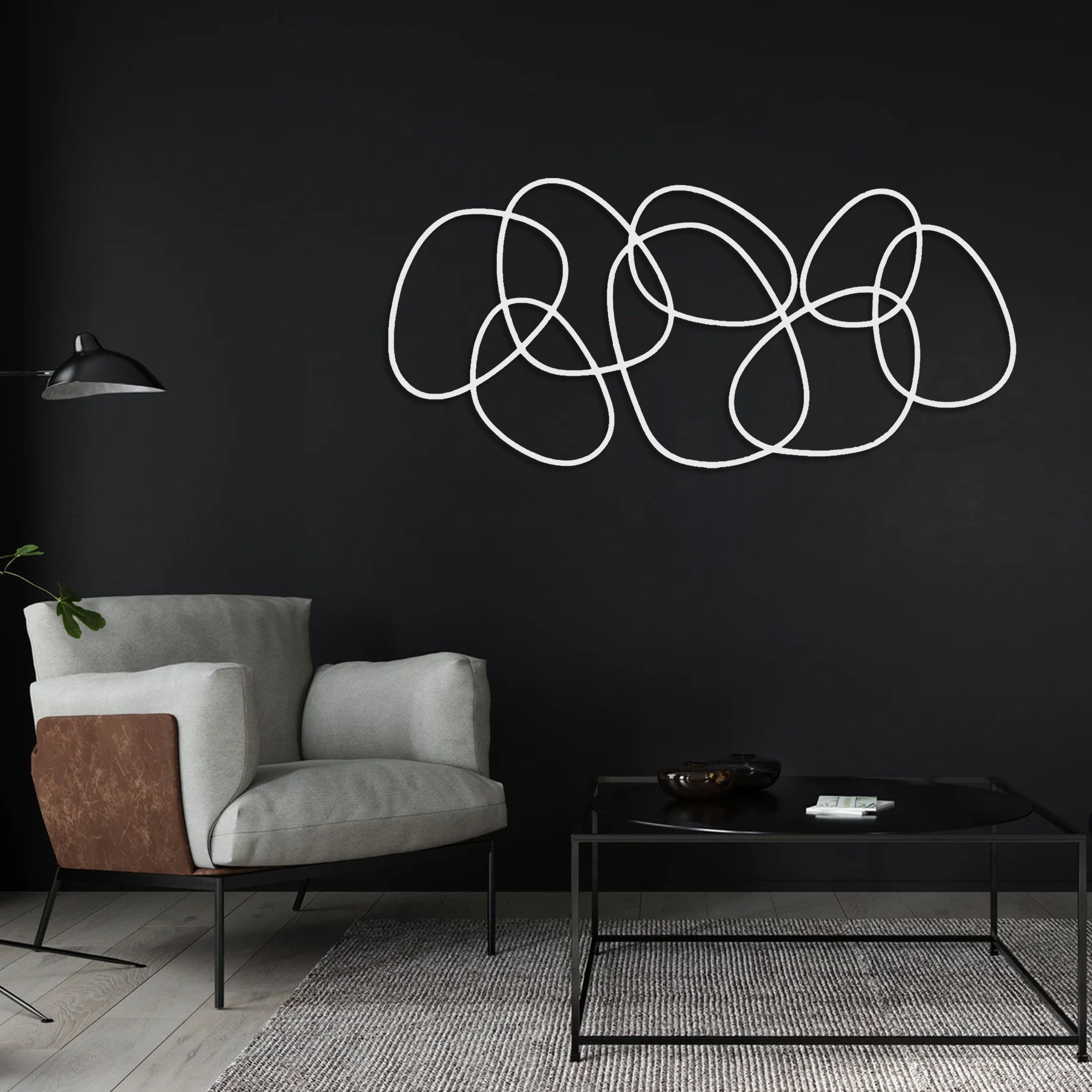 Abstract Metal Circle Wall Art, Modern Home Decor - Etsy