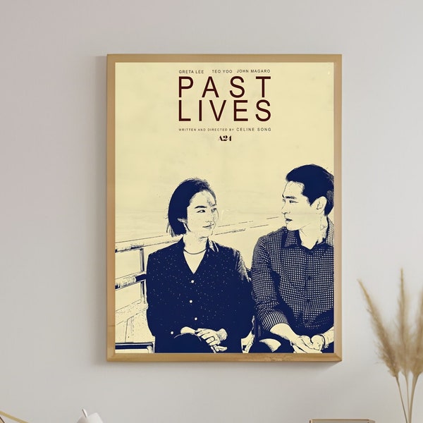 Past Lives Poster, Past Lives Wall Art, Movie Poster, Korean Movie Poster, Romantic Movie, Digital Download