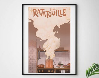 Ratatouille Poster, Animation Poster, Kitchen Poster, Ratatouille Wall Art, Chef Poster, Digital Download