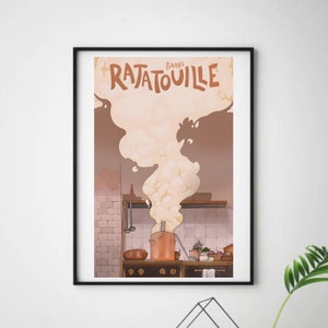 Ratatouille Poster, Animation Poster, Kitchen Poster, Ratatouille Wall Art, Chef Poster, Digital Download image 1