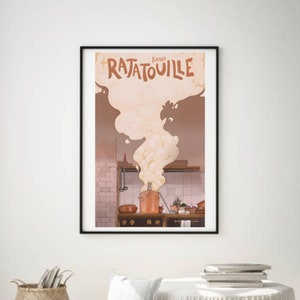 Ratatouille Poster, Animation Poster, Kitchen Poster, Ratatouille Wall Art, Chef Poster, Digital Download image 2