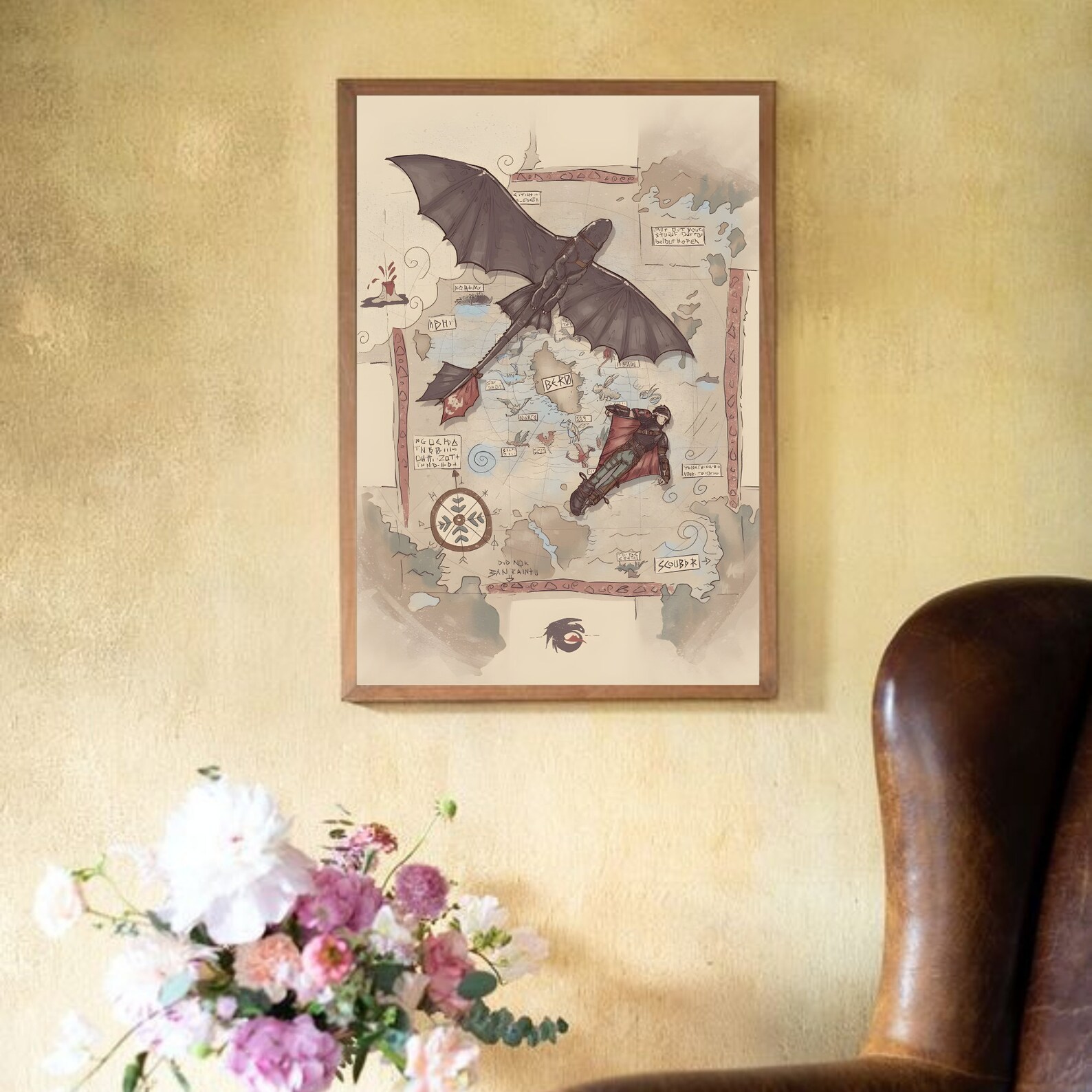 How to Train Your Dragon Poster, Vintage How to Train Your Dragon Wall