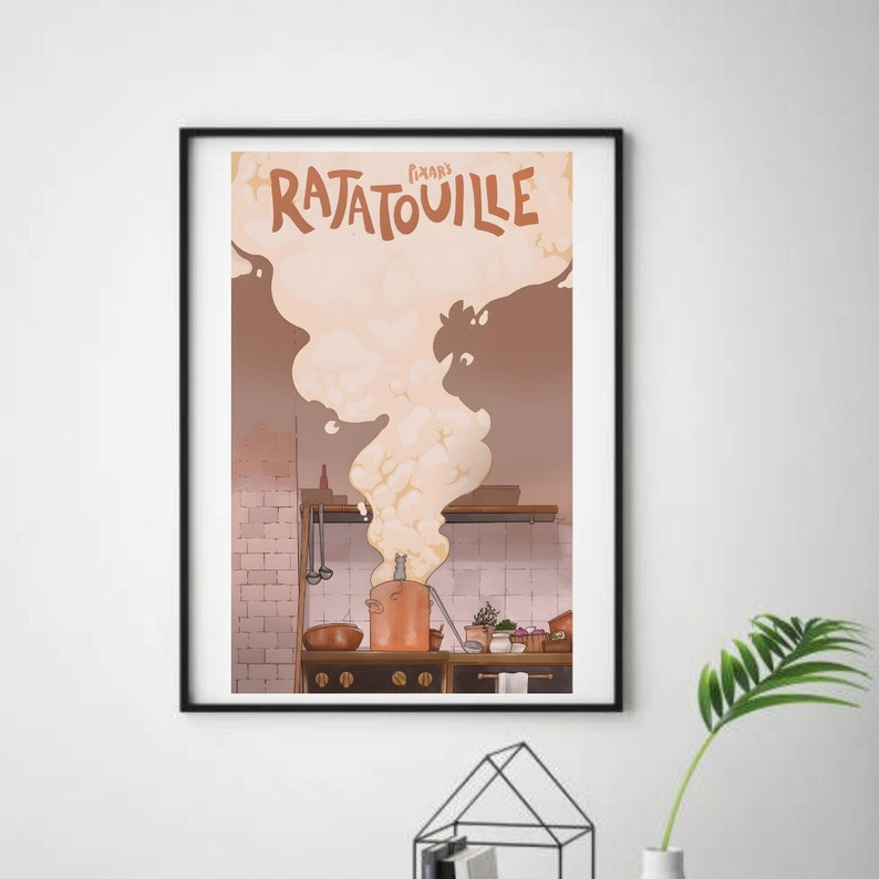 Ratatouille Poster, Animation Poster, Kitchen Poster, Ratatouille Wall Art, Chef Poster, Digital Download image 1