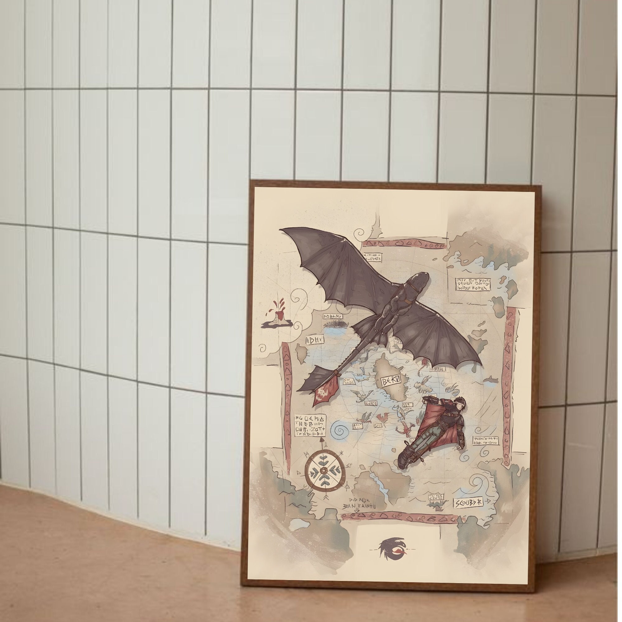 How to Train Your Dragon Poster, Vintage How to Train Your Dragon Wall