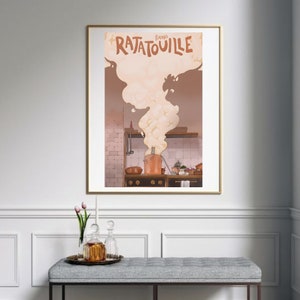 Ratatouille Poster, Animation Poster, Kitchen Poster, Ratatouille Wall Art, Chef Poster, Digital Download image 3