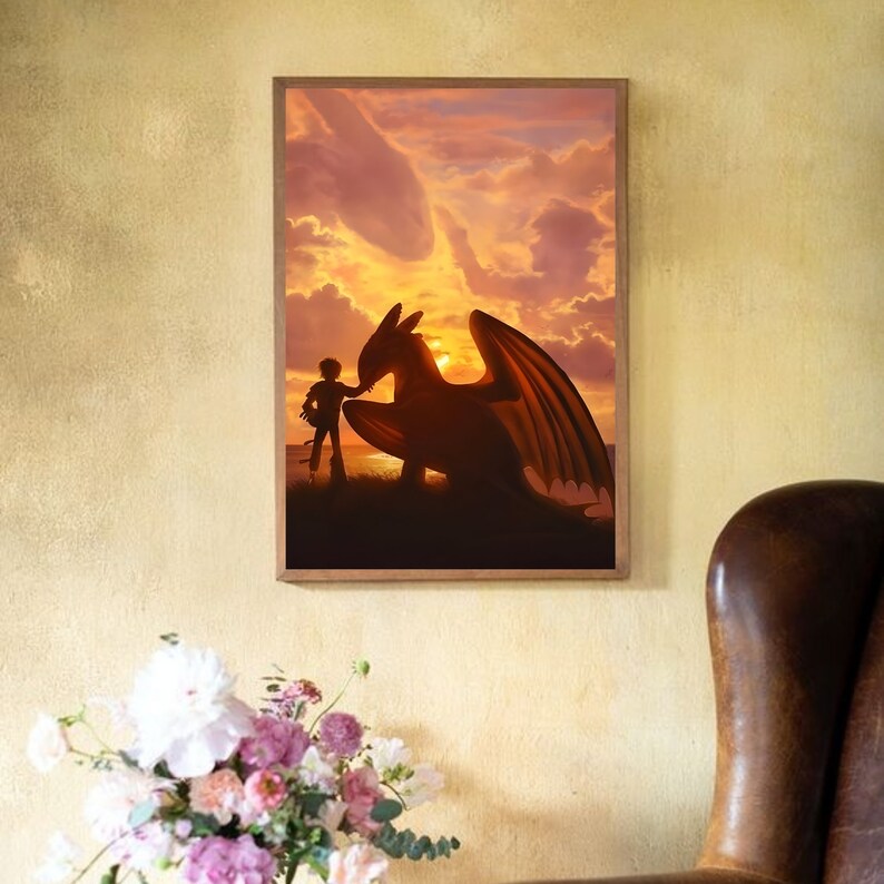 How to Train Your Dragon Poster How to Train Your Dragon Wall Etsy