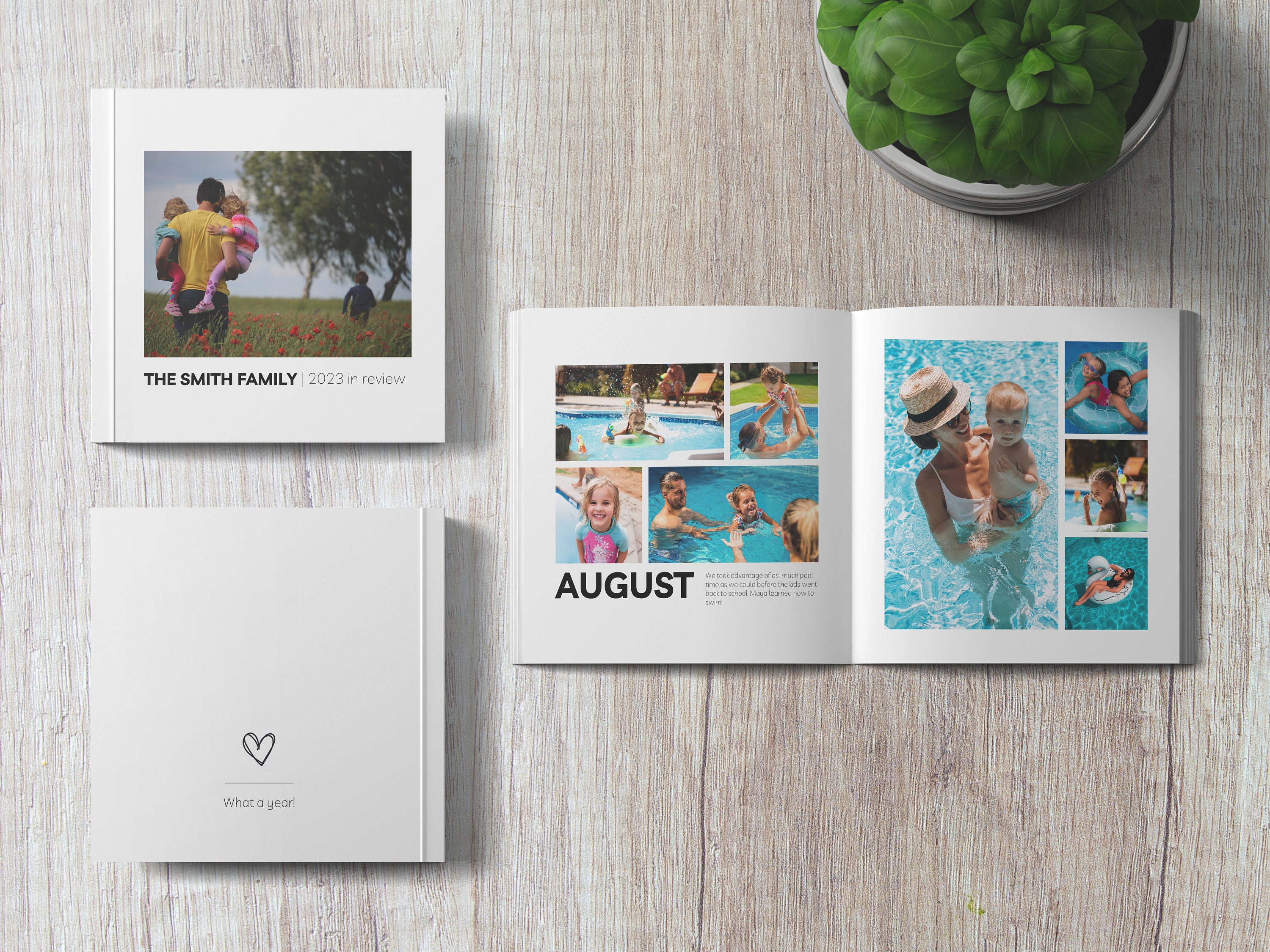 Year in Review Photo Book Template, Photo Album Template