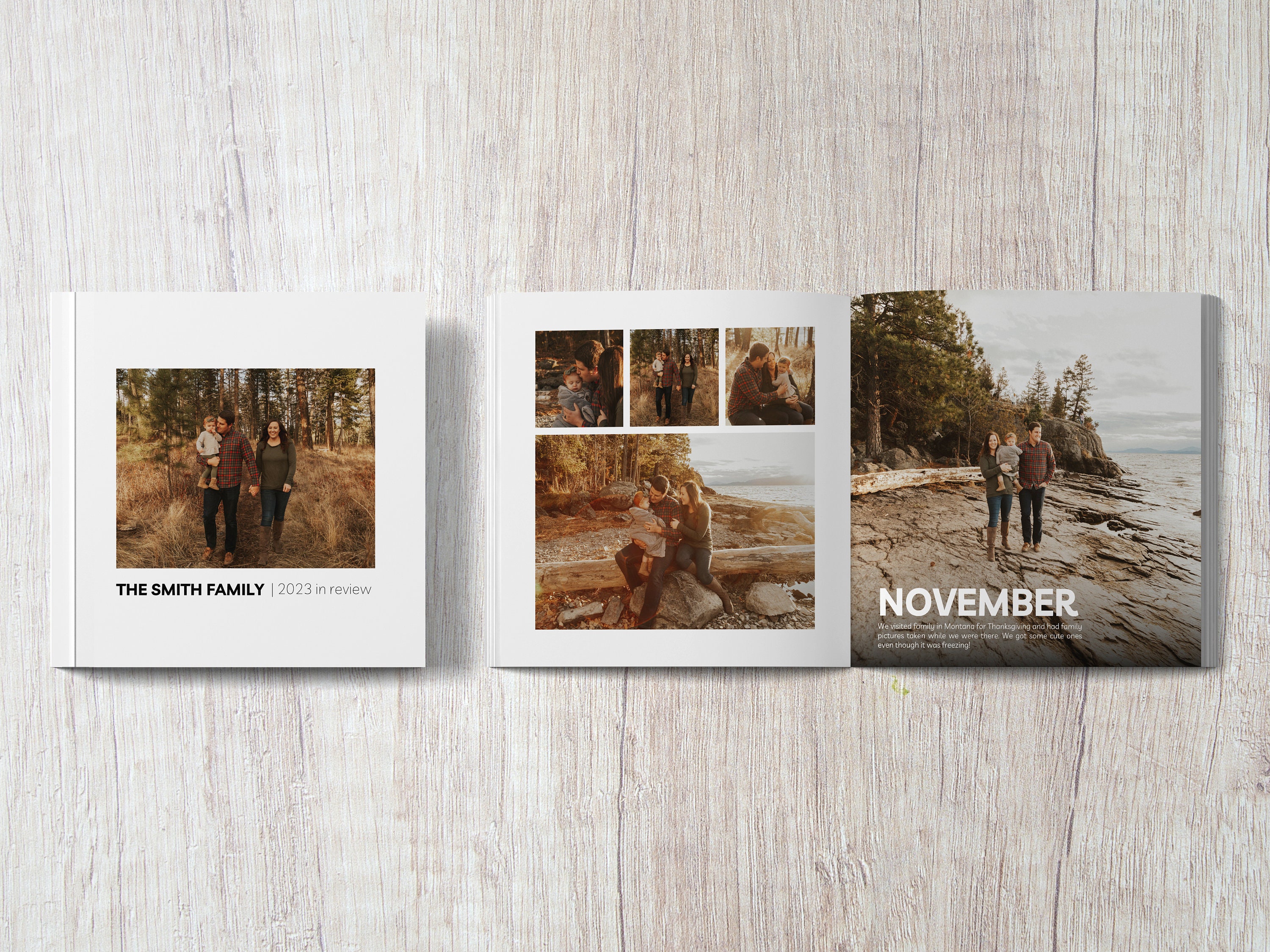 Year in Review Photo Book Template, Photo Album Template