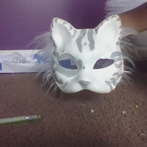 jojofuny 15 Pcs Cat Face Mask Kitten Dress up Mask Empty Mask Therian Mask  Empty Masquerade Mask Blank Masks for Kids Blank Cat Mask Kids Cat Mask Fox