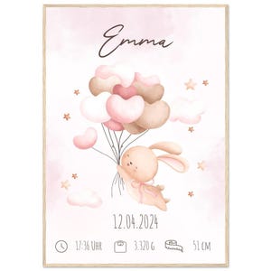 Presente de nascimento – Mapa astral personalizado | Presente de nascimento | Poster de bebê com moldura | Pronto para pendurar