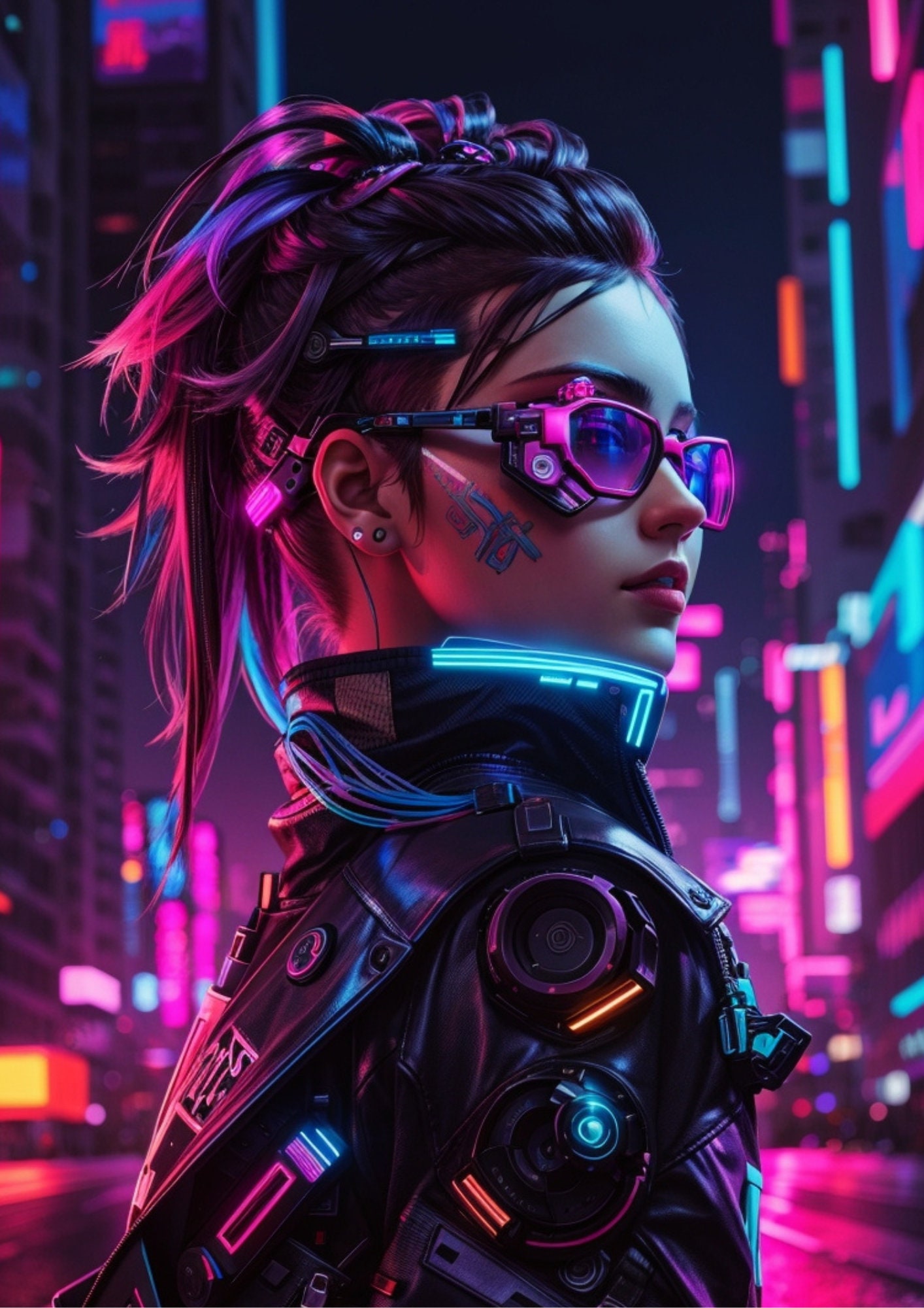 20 Arts A3 Cyberpunk Wall Art Neon Metropolis Dreams - Etsy
