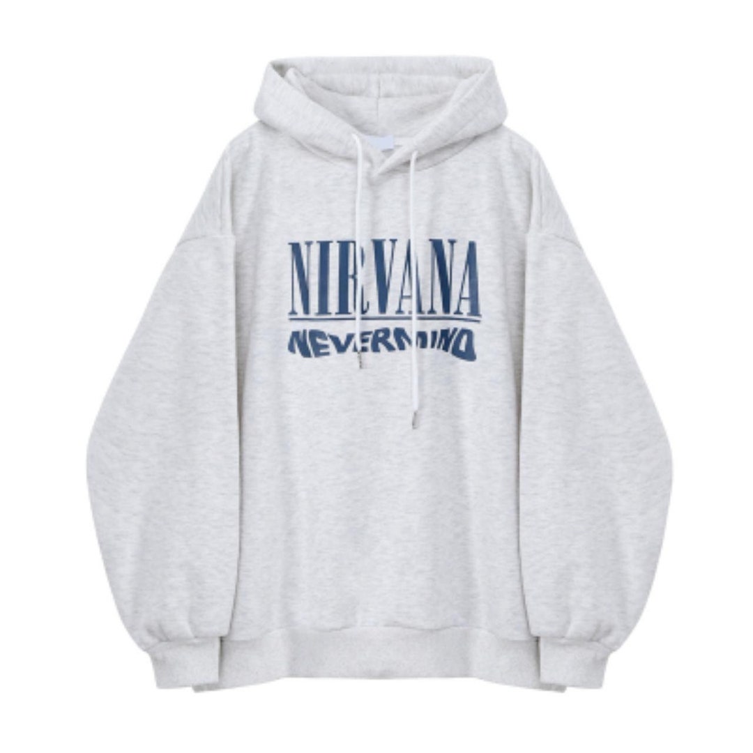 Grey Nirvana Hoodie Jumper Sweatshirt Etsy UK