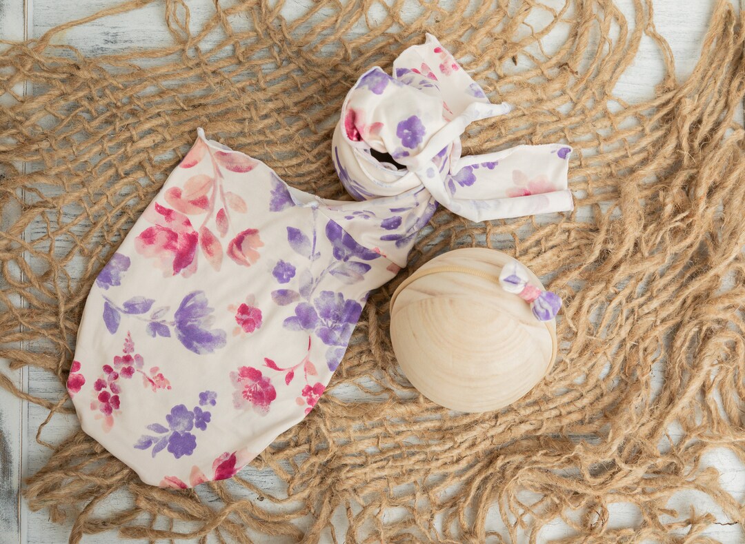 Lavender + Champaign Newborn Sack Wrap With Split - Etsy