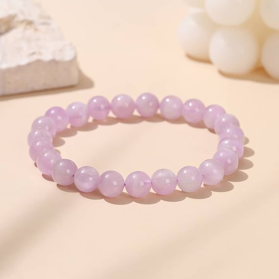 Bracelet Kunzite Naturelle - 6 / 8 mm - Qualité AAA