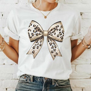 Kokett Bogen PNG, Leopardenmuster Bogen PNG, Gepard Bogen, Girly Mädchen Bogen Ästhetik, Trendy Coquette, Girlie, Weiche Mädchenbänder, Shirt Design