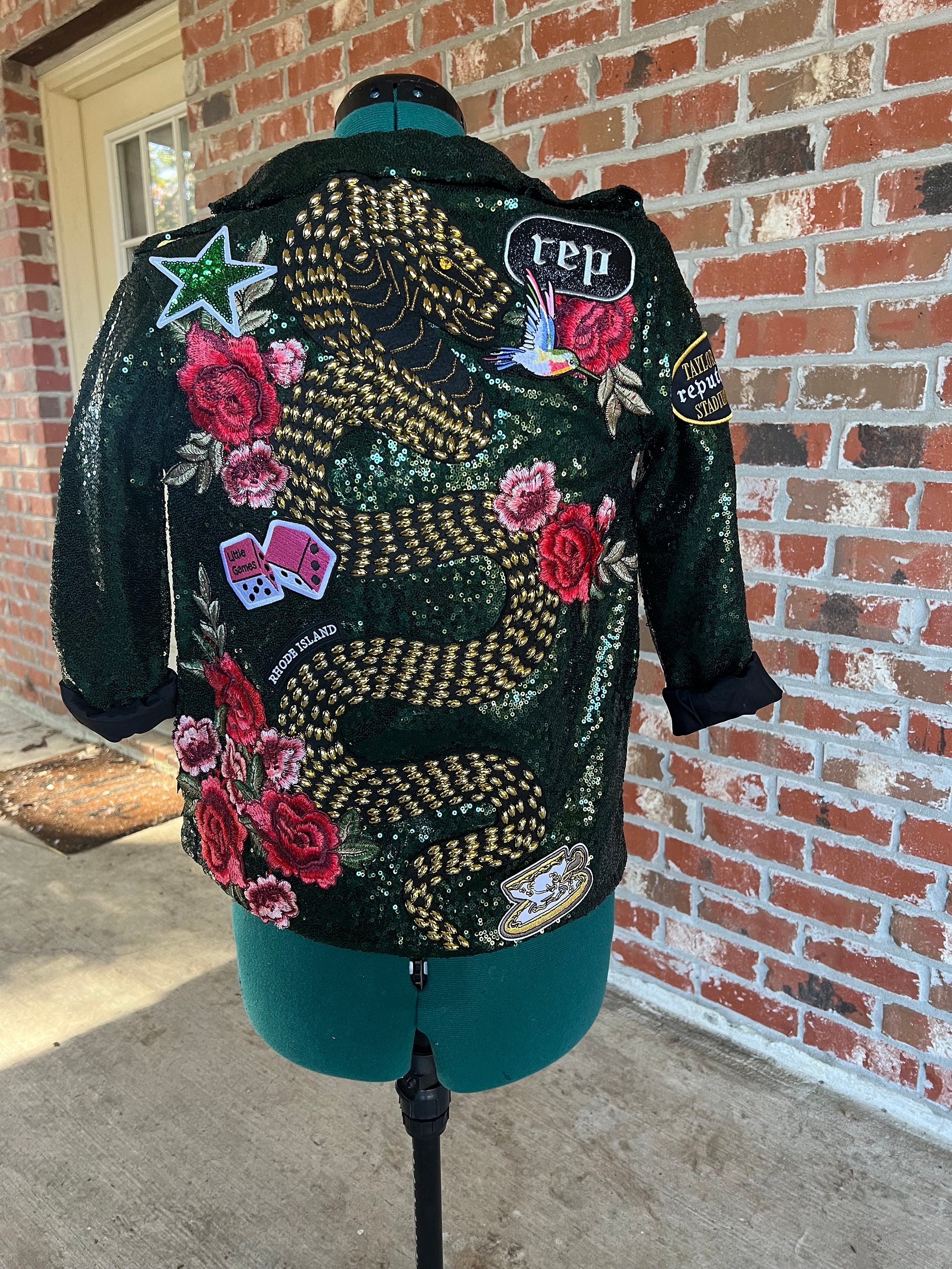 Taylor Swift Reputation Inspired Tour Themed Jacket - Etsy Taylor Swift Reputation Inspired Tour Themed Jacket - Etsy
