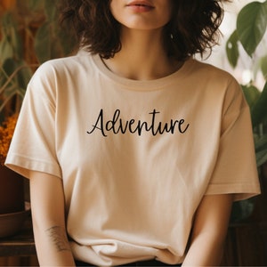 Adventure Shirt, Minimalist T-Shirt, Adventure Lifestyle, Minimal Lifestyle, Gift for Minimalist, Black Logo, Simple Design Tee