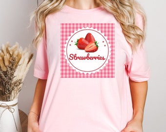 Strawberry Shirt, Strawberry Lover, Strawberry Top, Strawberry T-Shirt, Fruit Shirt, Strawberry Clothes, Strawberry Graphic, Strawberry Gift