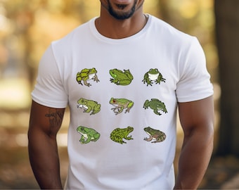 Frog Shirt, Cute Frog Tee, Frogs T-Shirt, Grunge Shirt, Botanical T-Shirt, Frog and Toad Shirt