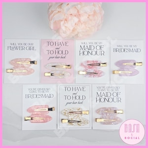 To Have and To Hold Your Hair Back, Bridesmaid Proposal, Flat Hair Clips, Bridesmaid Box, Bridesmaid Gifts, Bridal Party Gift, MOH Proposal