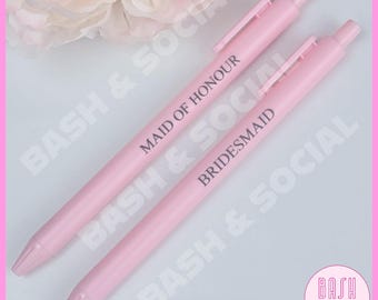 Bridesmaid & Maid of Honour Engraved Pen, Bridesmaid Proposal, Bridesmaid Box, Bridesmaid Gifts, Bridal Party Gift, MOH Proposal