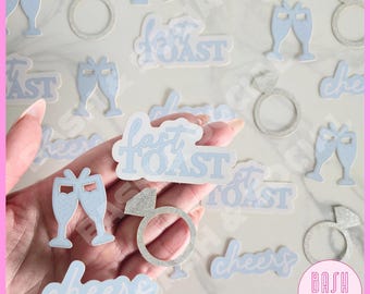Last Toast on the Coast Bachelorette Confetti -  Costal Bachelorette, Coastal Bridal Shower, Nautical Bachelorette, Seaside Bachelorette