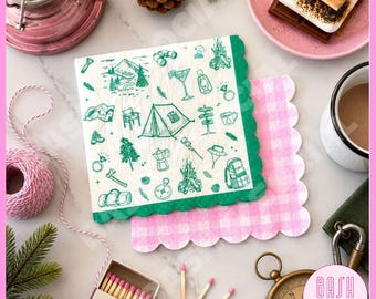 Camp Bachelorette Napkins 20pcs – Last Trail Before the Veil, Wild In The Woods Bachelorette Party Decor, Camp Bach Decor
