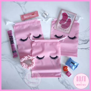 Pochettes cadeaux pour cils - Pochettes pour kit de récupération de la gueule de bois, trousse de soins personnels, soirée pyjama, kit gueule de bois EVJF, kit de récupération de gueule de bois pour mariage