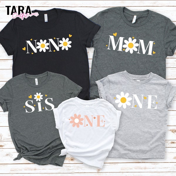 Family Shirt, Daisy Tee, One Daisy Family Matching Tee,Family Birthday Tee,Daisy Family Shirt,1st Birthday Daisy Tee, One Daisy Bday Outfit