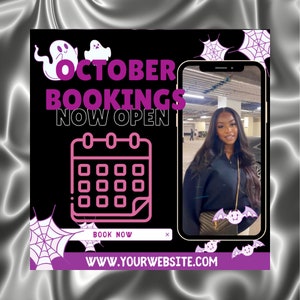 Appointments Available Flyer, DIY Book Now, Booking Hair, Lash, Nail Makeup, Social Media, Instagram, Editable Canva Template