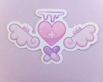 Menhera Kei, Yami Kawaii Sticker for Laptops, Journals