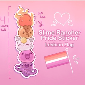 RESTOCKED - Slime Rancher Sticker - Subtle Lesbian Pride Flag