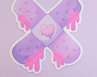 Menhera Kei, Yami Kawaii Bandage Sticker for Laptops, Journals