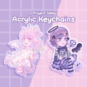 Project Sekai Nightcord at 25:00 3&quot; Acrylic Keychains - Mizuki Akiyama + Ena Shinonome