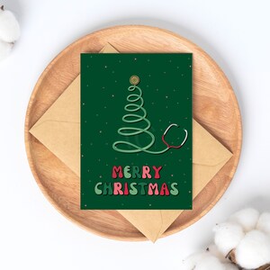 Vrolijke kerstkaart voor medische professional, afdrukbare kerstkaart, waarderingskaart medisch personeel, dankbaarheid vakantie, cadeau verpleegkundigen,