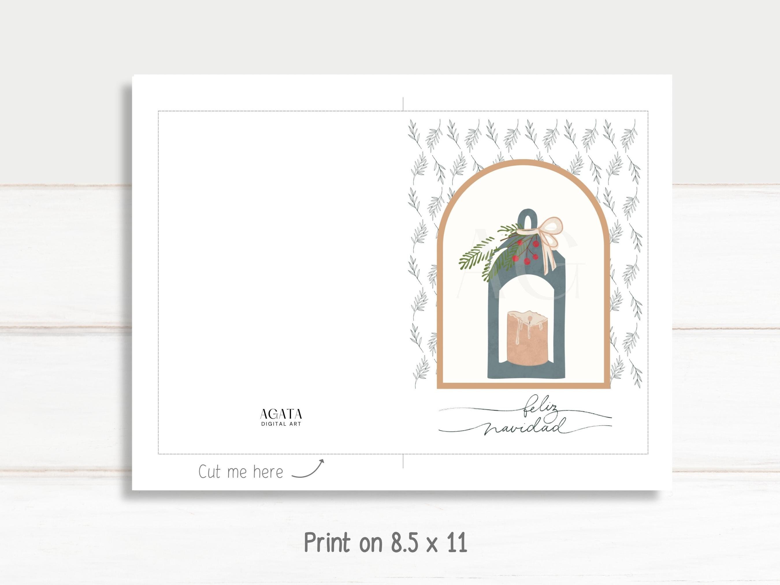 Feliz Navidad Printable Christmas Card Merry Christmas Card - Etsy
