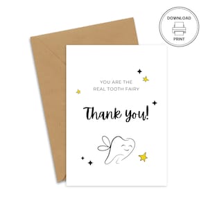 Cute Dental Thank You Card - Appreciation Gift for Dental Staff, Dental Assistant Appreciation, CDA Dental Greeting Card