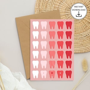 Carte de voeux de dent - carte de voeux de dent, carte heureuse, carte je t'aime, carte de dentiste, carte de voeux pour dentiste