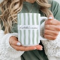 New Mom Mug: Custom Stripe Coffee Cup – First Time Mom Gift, New Parent Gift, Mother's Gift, Future Mom Gift, New Baby Gift for Mom