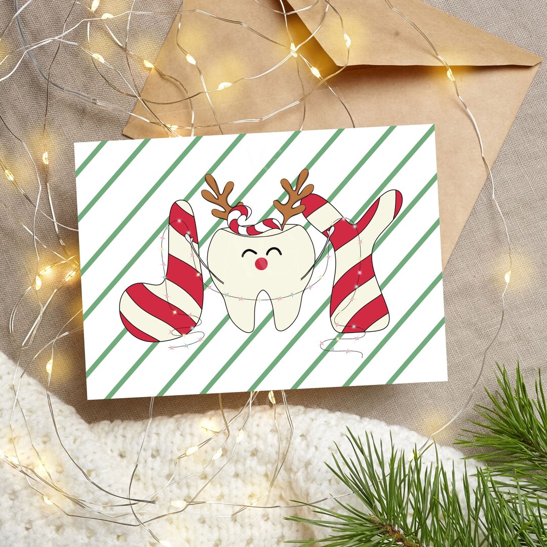 Dentist Christmas Card Cheerful Dentist Christmas Cards Etsy