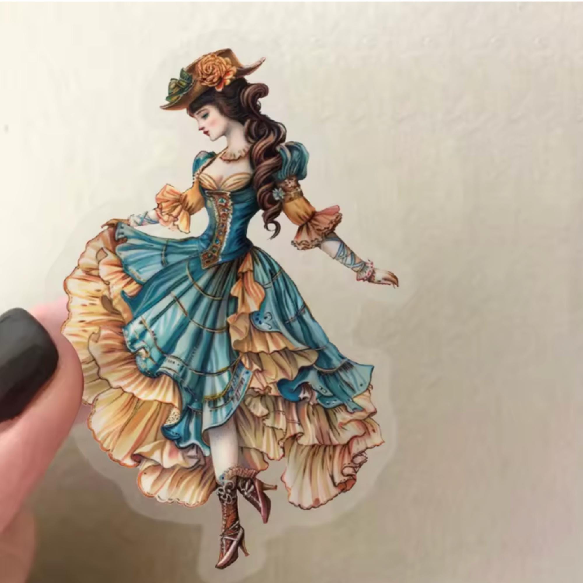 Victorian Lady Sticker Pack – 50 Vintage Women Stickers, Antique ...