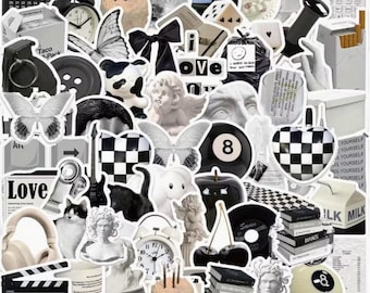 Dark Academia Stickers – Vintage Sculptures, Butterflies, Books, Retro Collage (60 pcs)