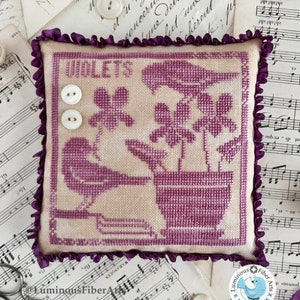 2024 Nashville Needlework Market – Luminous Fiber Arts - Gathering Violets   Pattern Only