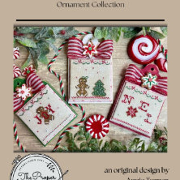 The Proper Stitcher - The Gingerbread Cottage Ornament Collection, Christmas Cross Stitch