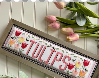 Stitching With the Housewives - March Word Swap - Tulips Cross Stitch