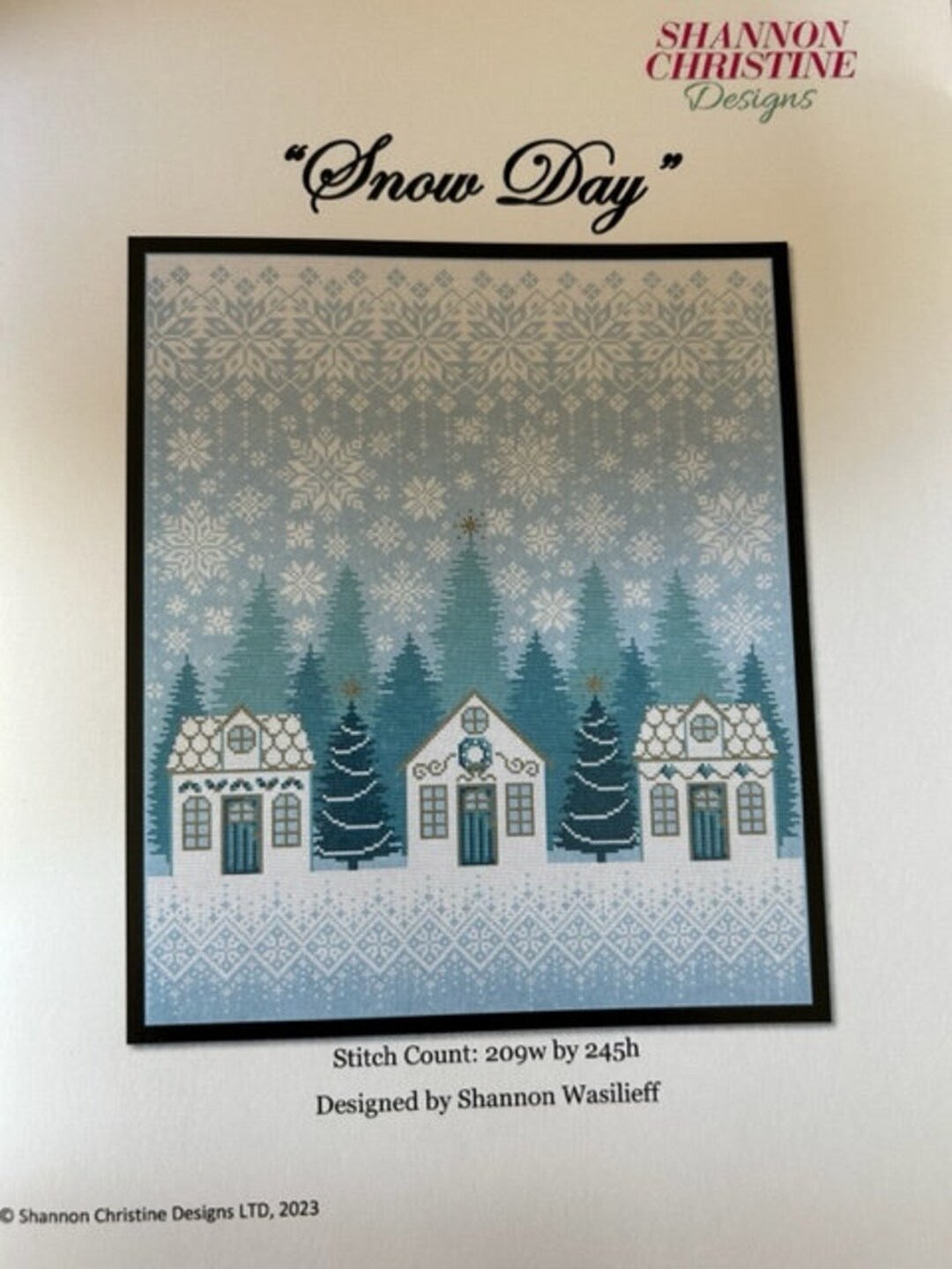 Shannon Christine Designs - Snow Day, Counted Cross Stitch, Cold Winter ...