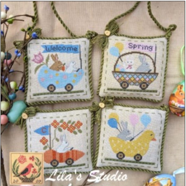 Lila's Studio - Spring Parade - Set 1, Counted Cross Stitch, Ornaments, PATTERN ONLY