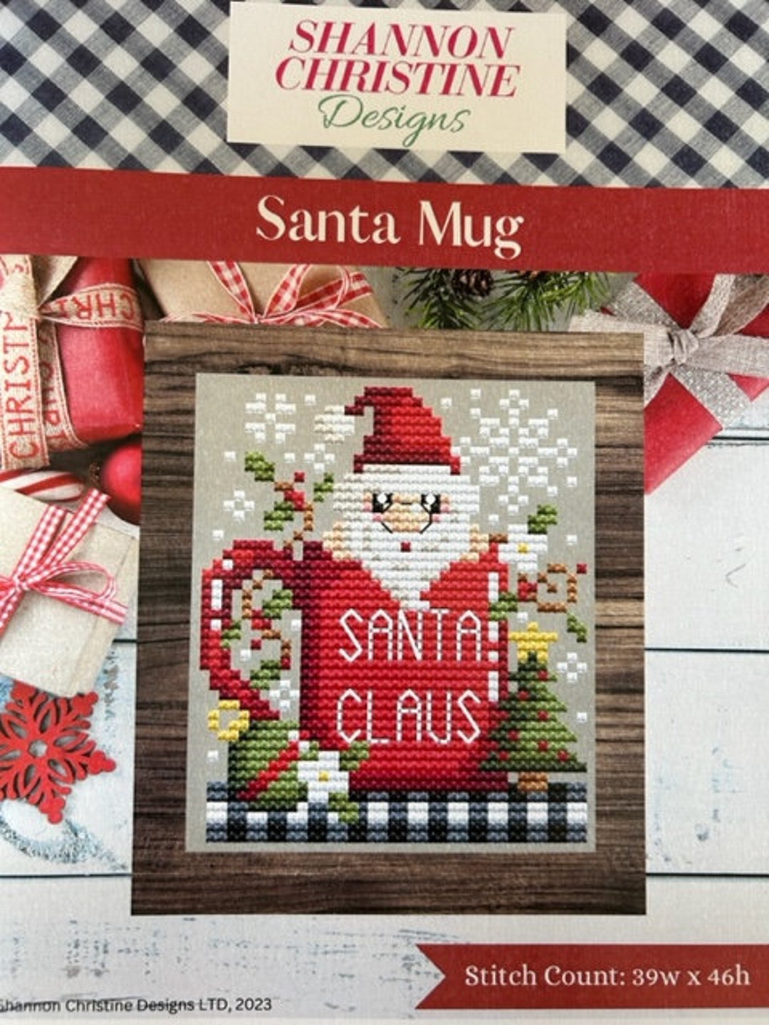 Shannon Christine Designs - Santa Mug, Counted Cross Stitch, Santa, Mug ...