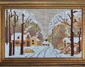 Twin Peak Primitives - First Snow Counted Cross Stitch